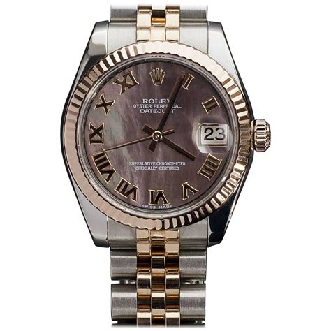 rolex datejust 31mm two tone ladies midsize watch